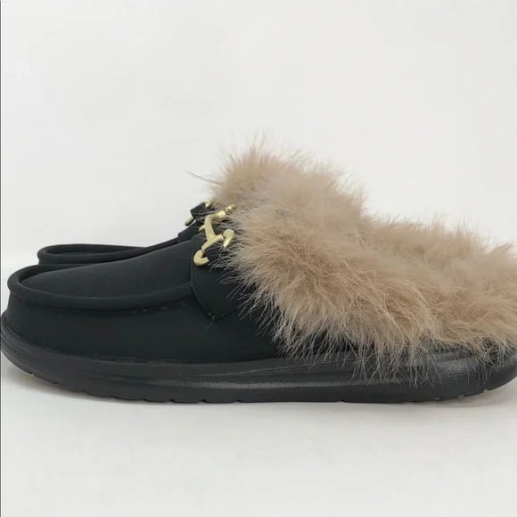 Hey Dude x Market Mens Black Wally Slip Loafer Slip On Shoes - Size 10